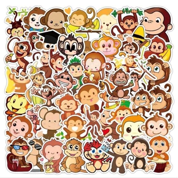 Assorted Monkey 🐒 Stickers - Picture 2 of 6
